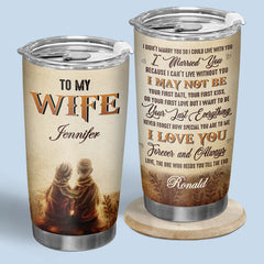 I Married You Because I Cannot Live Without You - Couple Personalized Custom Tumbler - Gift For Couple. Husband Wife. Anniversary. Engagement. Wedding. Marriage Gift