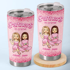 Pretty In Pink - Bestie Personalized Custom Tumbler - Christmas Gift For Best Friends. BFF. Sisters