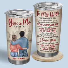 Love Made Us Forever Together - Couple Personalized Custom Tumbler - Gift For Husband Wife. Anniversary