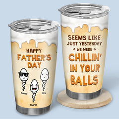 From Your Best Kids - Family Personalized Custom Tumbler - Father's Day. Birthday Gift For Dad