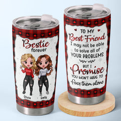 Because Of You I Laugh - Bestie Personalized Custom Tumbler - Christmas Gift For Best Friends. BFF. Sisters