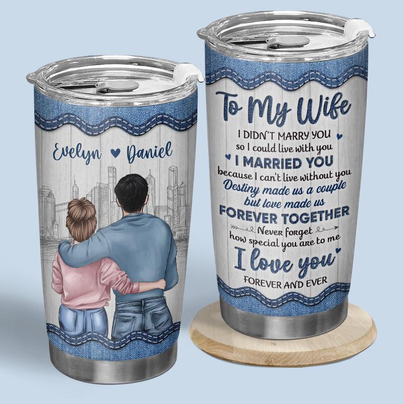 The Queen Of My Heart - Couple Personalized Custom Tumbler - Gift For Husband Wife. Anniversary
