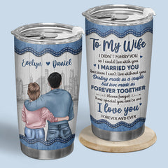 The Queen Of My Heart - Couple Personalized Custom Tumbler - Gift For Husband Wife. Anniversary