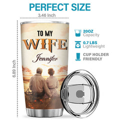 Our Home Ain't No Castle Our Life Ain't No Fairy Tale - Couple Personalized Custom Tumbler - Gift For Couple. Husband Wife. Anniversary. Engagement. Wedding. Marriage Gift