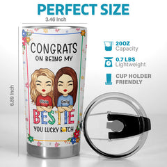 Our Laughs Are Limitless & Our Friendship Is Endless - Bestie Personalized Custom Tumbler - Christmas Gift For Best Friends. BFF. Sisters