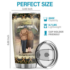 To My Wife I Can Not Live Without You - Couple Personalized Custom Tumbler - Gift For Wife. Anniversary