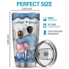The Queen Of My Heart - Couple Personalized Custom Tumbler - Gift For Husband Wife. Anniversary