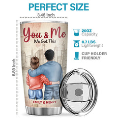 Love Made Us Forever Together - Couple Personalized Custom Tumbler - Gift For Husband Wife. Anniversary