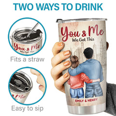 Love Made Us Forever Together - Couple Personalized Custom Tumbler - Gift For Husband Wife. Anniversary