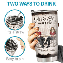 From Our First Kiss Till Our Last Breath - Couple Personalized Custom Tumbler - Gift For Husband Wife. Anniversary