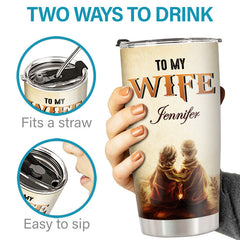 I Married You Because I Cannot Live Without You - Couple Personalized Custom Tumbler - Gift For Couple. Husband Wife. Anniversary. Engagement. Wedding. Marriage Gift