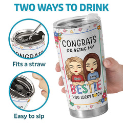 Our Laughs Are Limitless & Our Friendship Is Endless - Bestie Personalized Custom Tumbler - Christmas Gift For Best Friends. BFF. Sisters